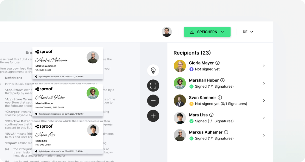 sproof sign eID-Hub Mokcup Steg 4