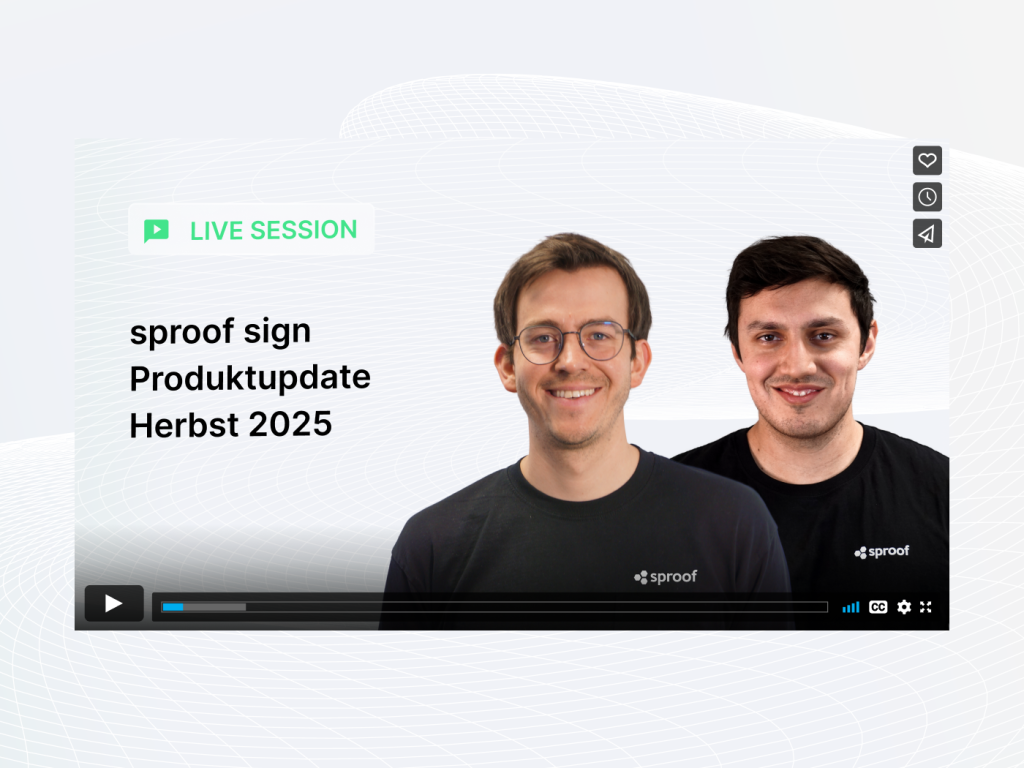 Cover image sproof sign Product Update Autumn 2025 German